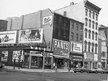 1972: View of Third and Market streets. Within a month, two Old City haberdasheries connected by blood, architectural motif, and outlandish retail style had been destroyed in spectacular fashion. (Photo courtesy of PhillyHistory.org)